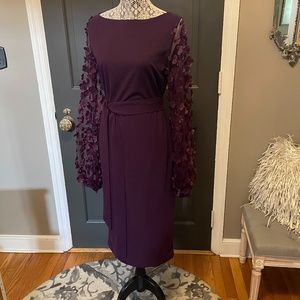 Purple Midi Length Cocktail Dress